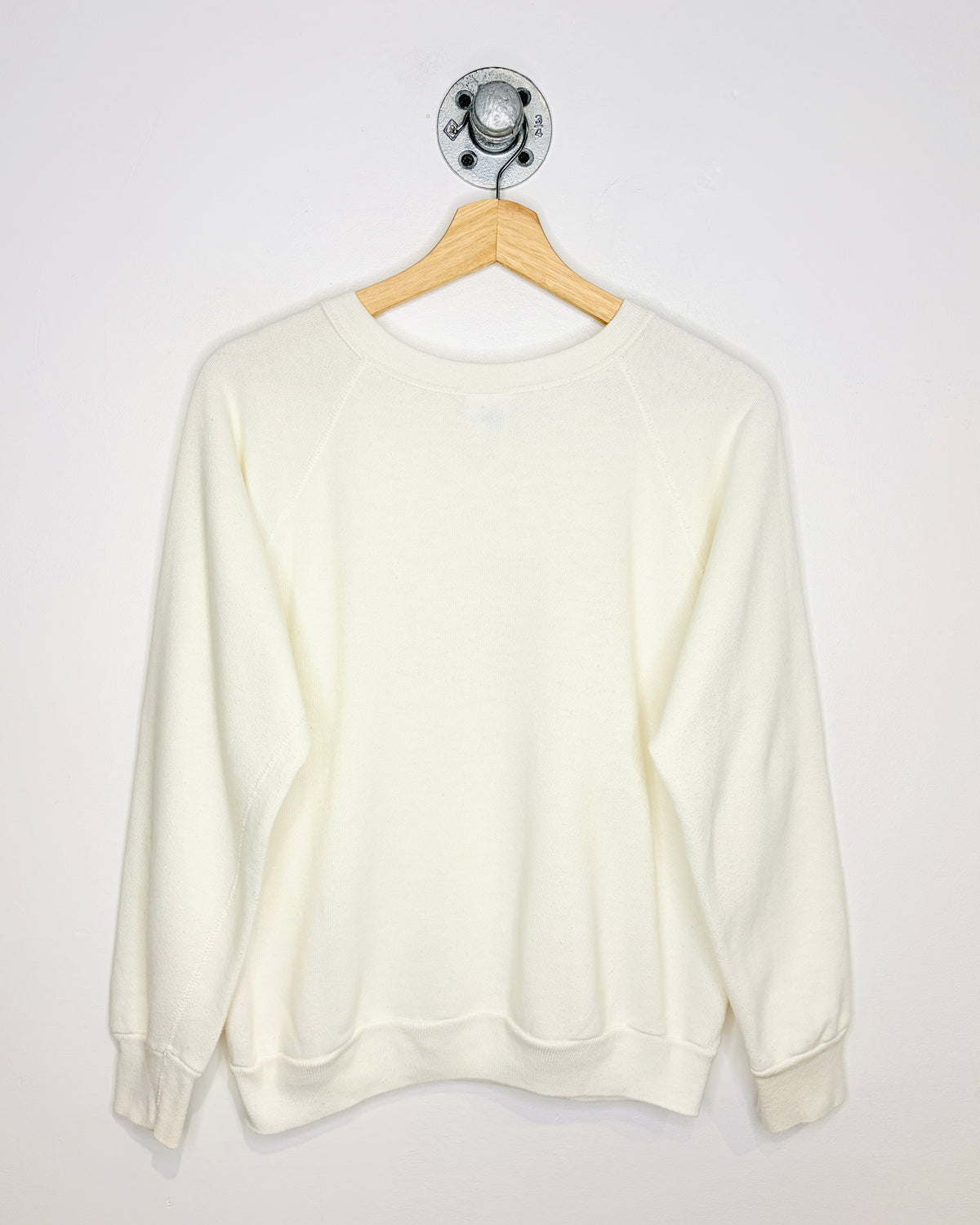 Vintage 80s Boston Beach Patrol White Raglan Crewneck Sweatshirt