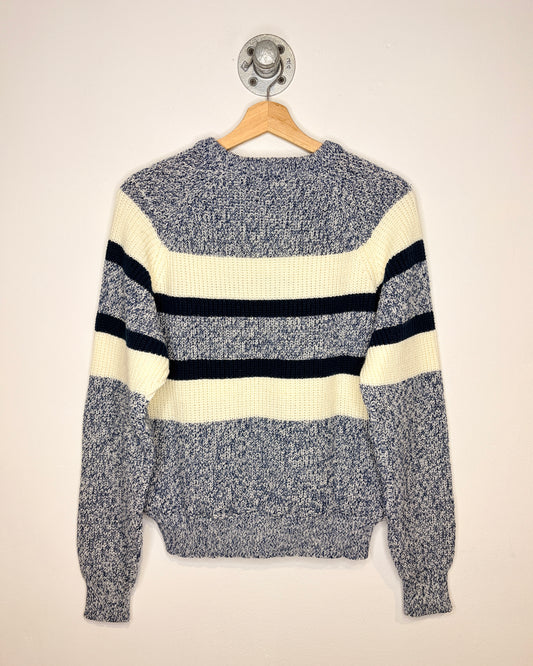 Vintage 90s St. John’s Bay Navy Blue Striped Knit Sweater