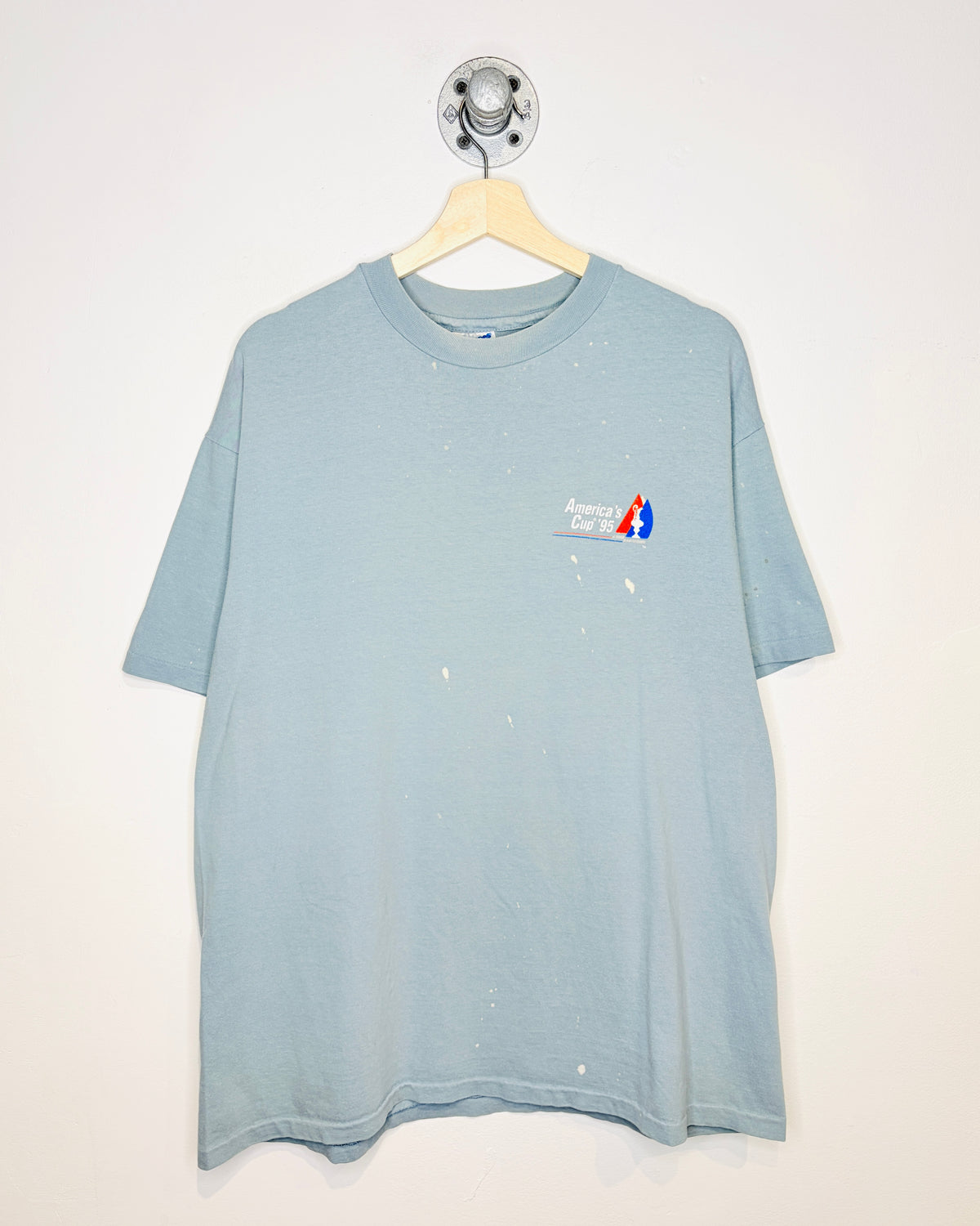 Vintage 1995 America’s Cup San Diego California Light Blue Tee Shirt