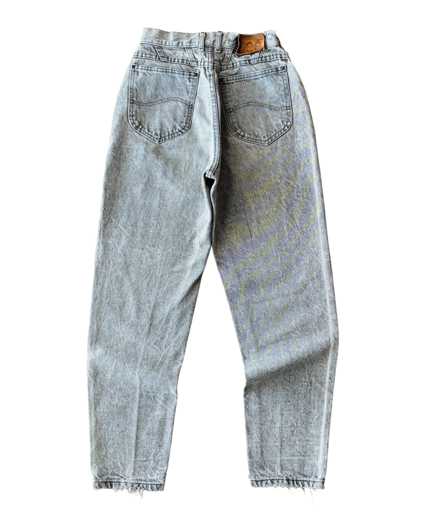 Vintage 90s Union-Made Lee Acid Wash Faded Grey Jeans