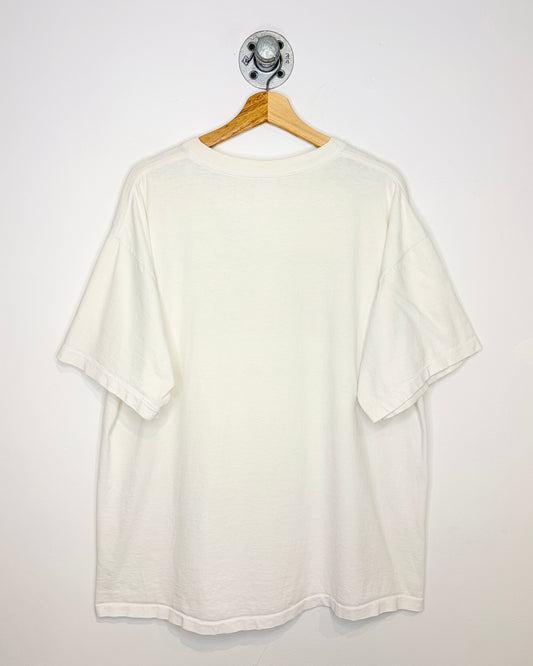 Vintage 1996 Looney Tunes Workout White Tee Shirt