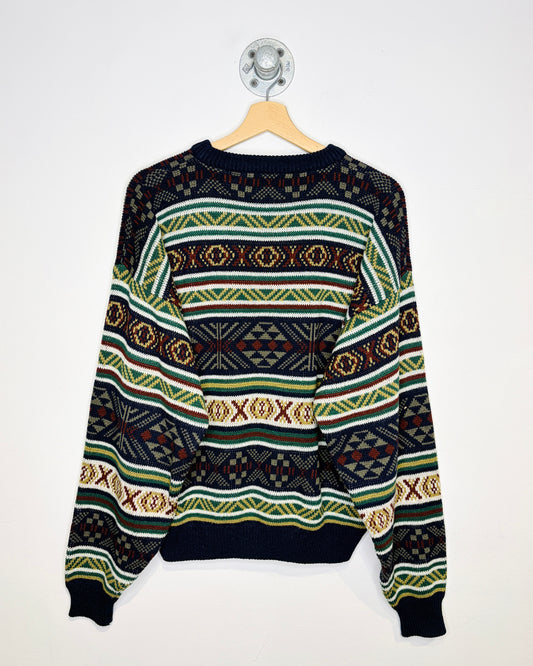 Vintage 90s Graphix Navy Patterned Sweater