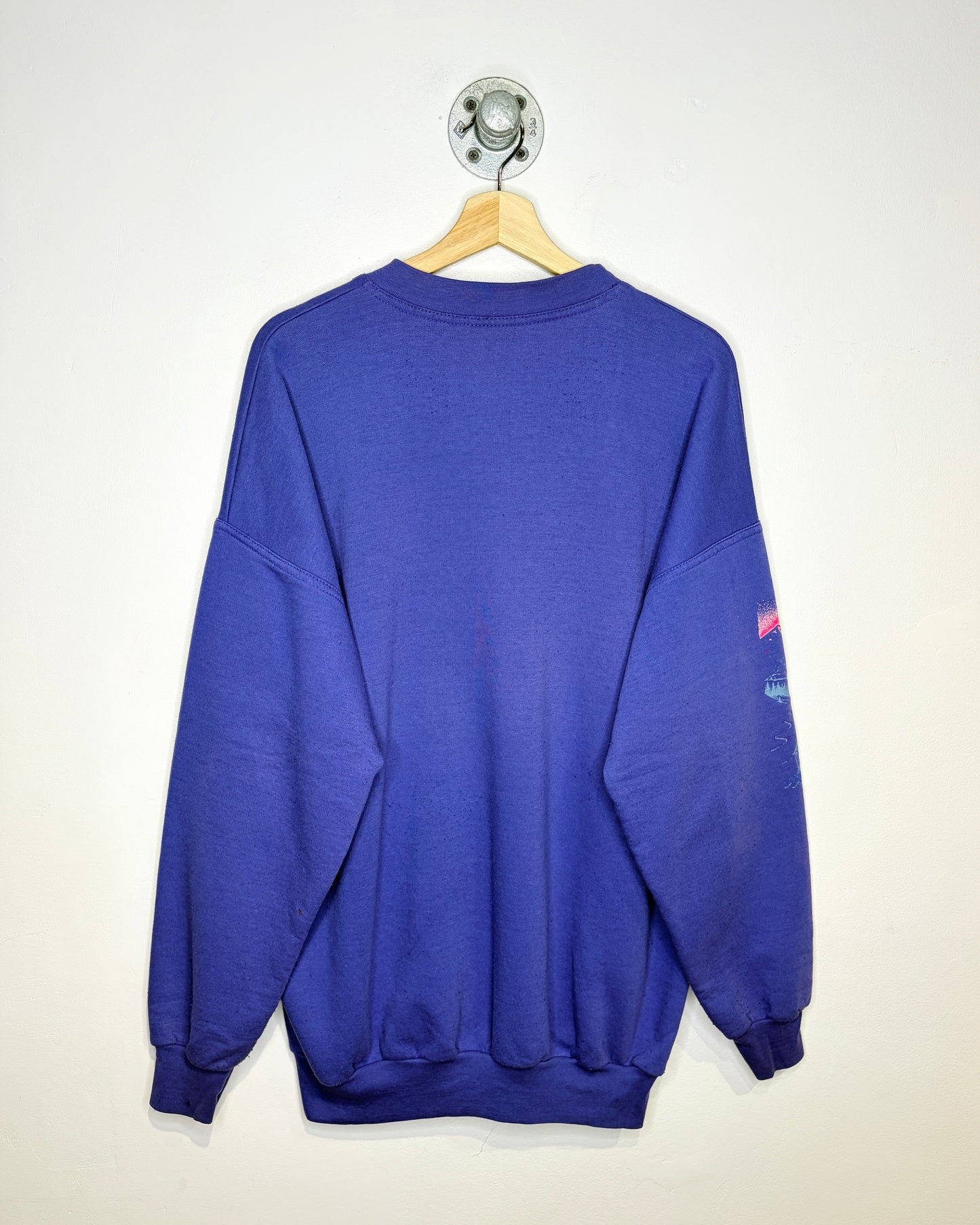 Vintage 1992 Westcastle Park Ski Competition Purple Crewneck Sweatshirt