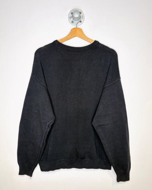Vintage Boxy Blank Charcoal Grey Knit Sweater
