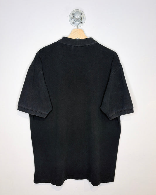 Vintage 1994 The Flintstones Faded Black Polo Shirt