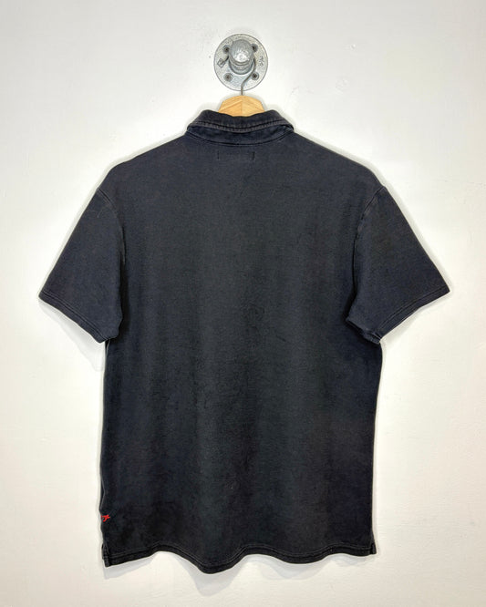 2000s Ferrari Faded Black Polo Shirt