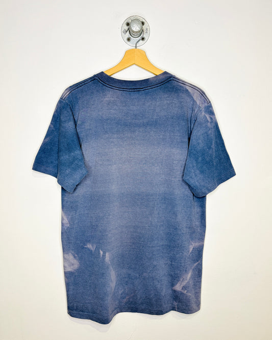 Vintage 1980s Fantasia Disney Glitter And Sun Faded Navy Tee Shirt