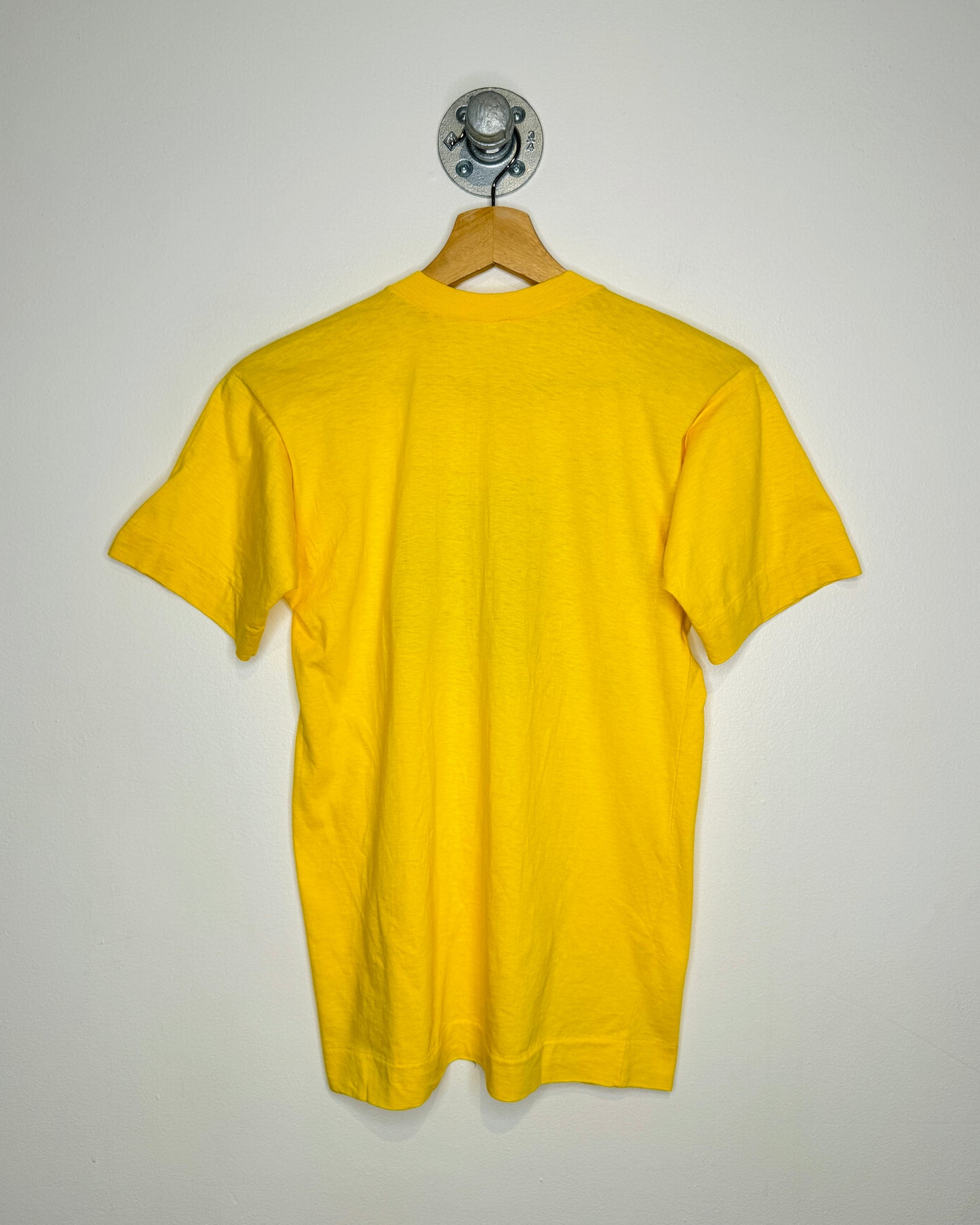 Vintage 1980s Native American Paper Thin Yellow Tee Shirt