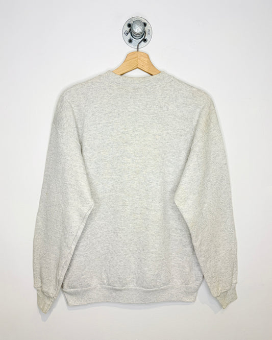 Vintage 1999 Looney Tunes “Mil-Looney-um” Graphic Print Grey Crewneck Sweatshirt