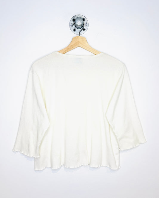 Vintage Y2K Women’s Sweet Whispers Blank White Longsleeve Shirt