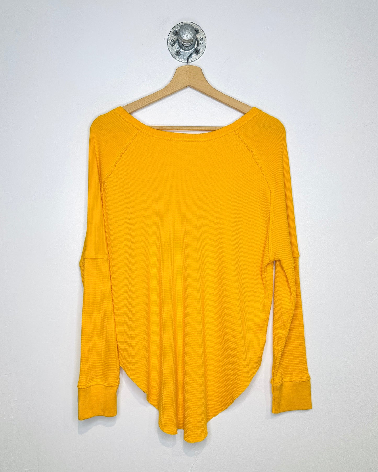Women’s Tna Aritzia Orange Scoop Neck Waffle Shirt