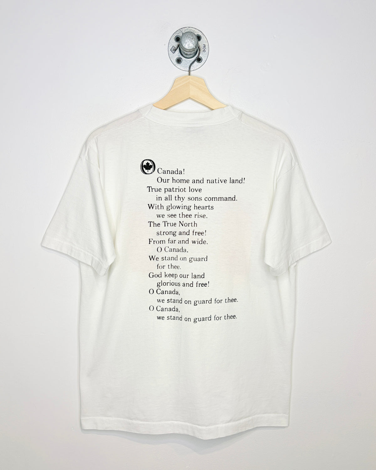 Vintage 90s Proud To Be Canadian White Tee Shirt