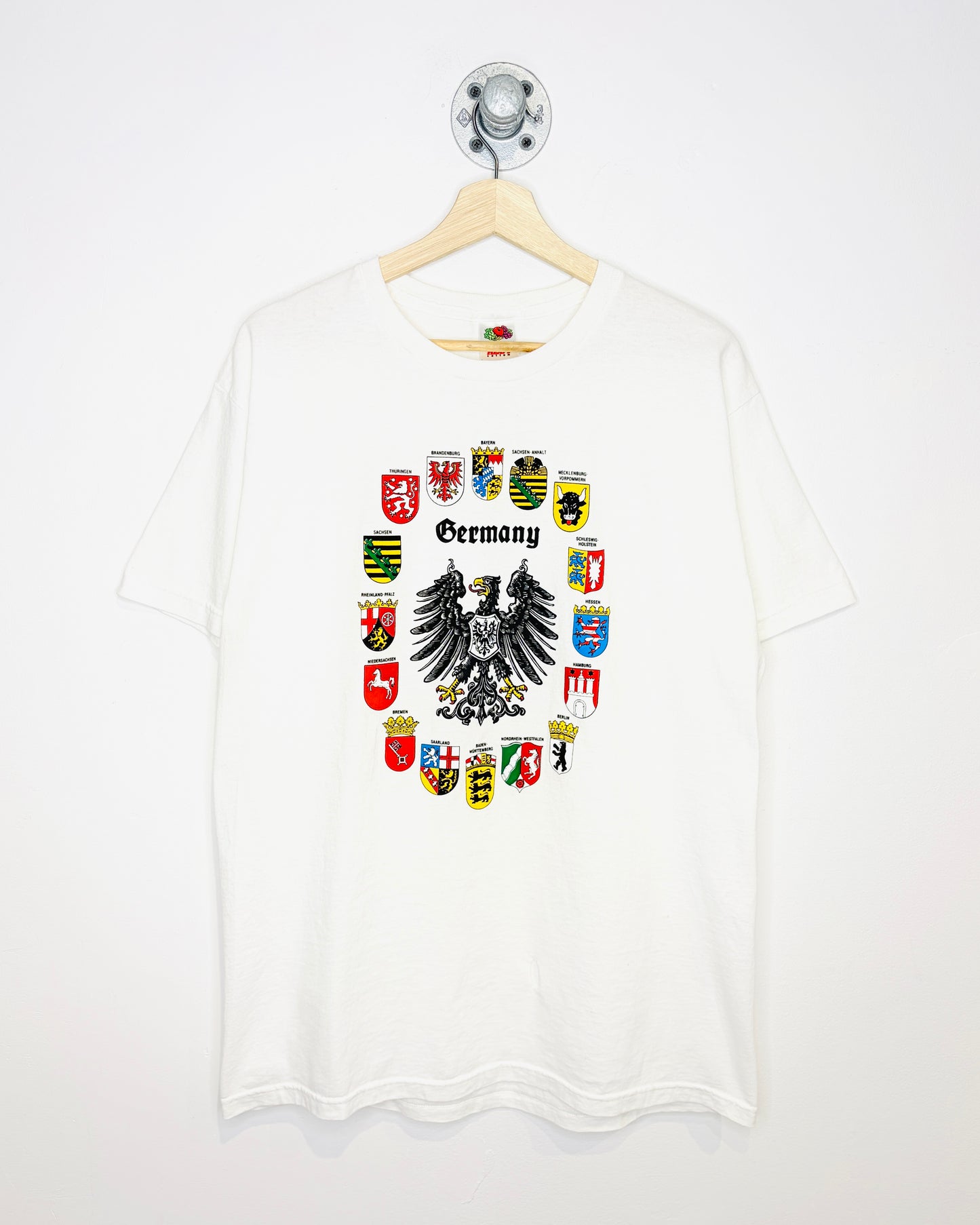 Vintage 2000s Germany Crest White Tee Shirt