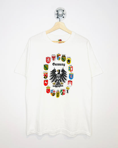 Vintage 2000s Germany Crest White Tee Shirt