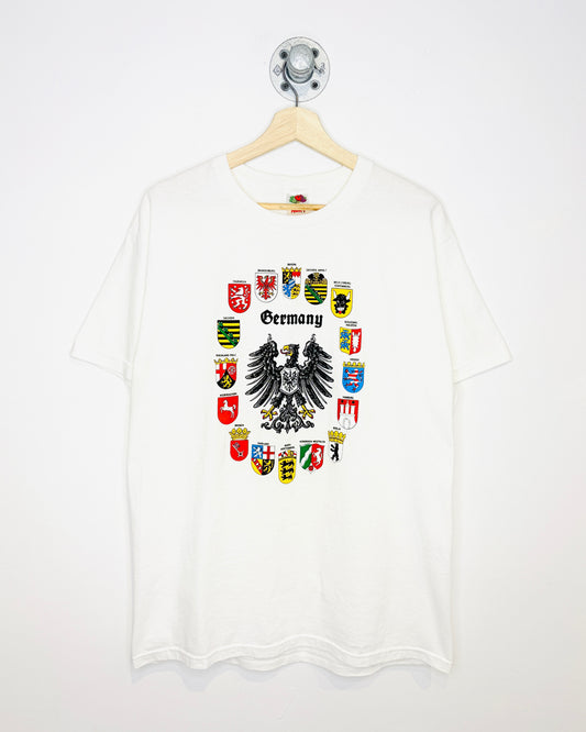 Vintage 2000s Germany Crest White Tee Shirt