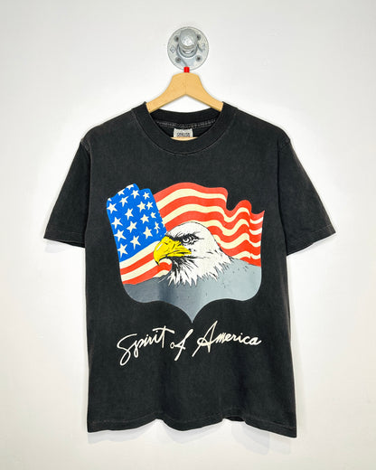 Vintage 90s American Spirit Faded Black Tee Shirt