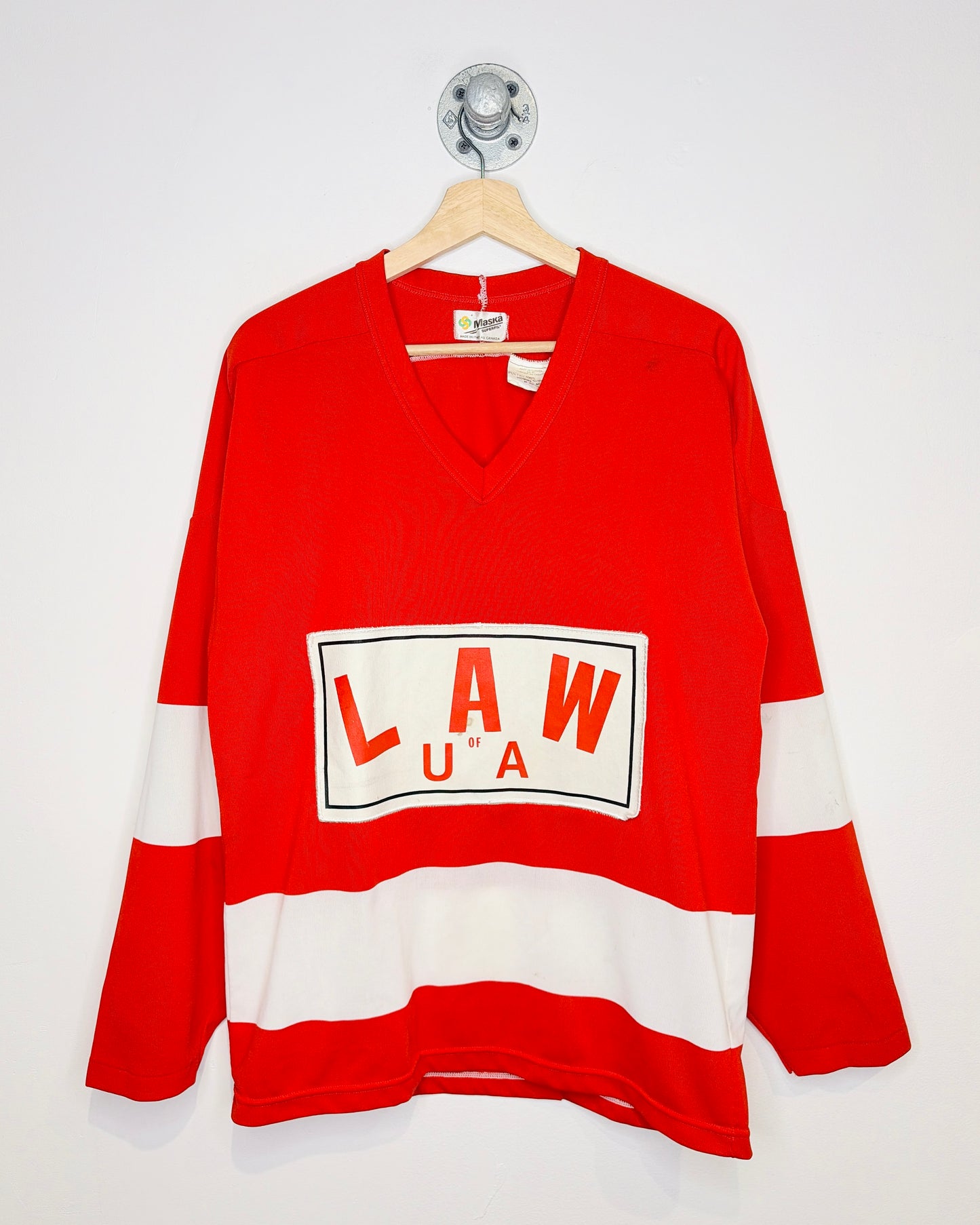 True Vintage 1970s University Of Alberta Law Red Hockey Jersey