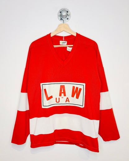 True Vintage 1970s University Of Alberta Law Red Hockey Jersey