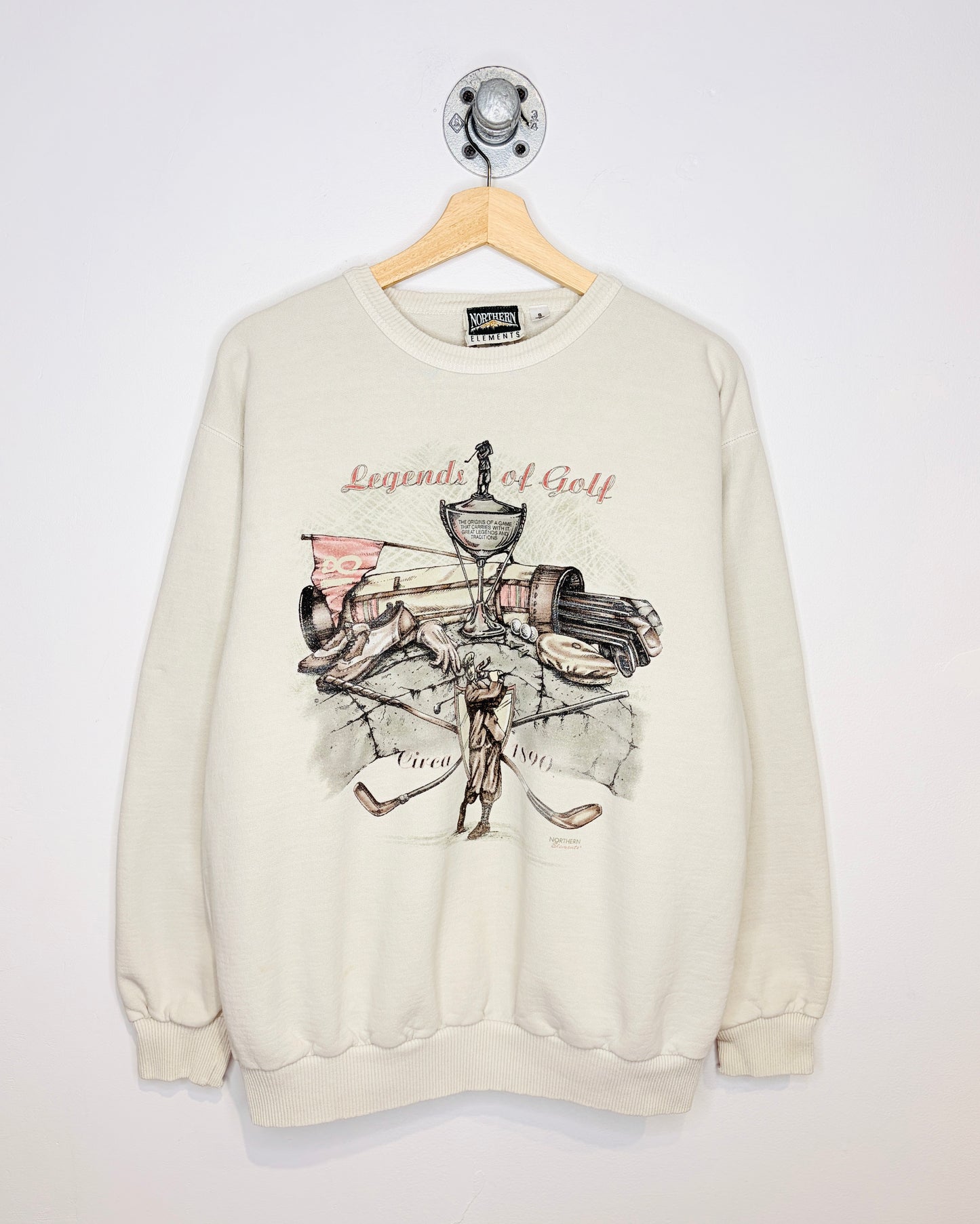 Vintage 90s Legends Of Golf Earth Tone Crewneck Sweatshirt