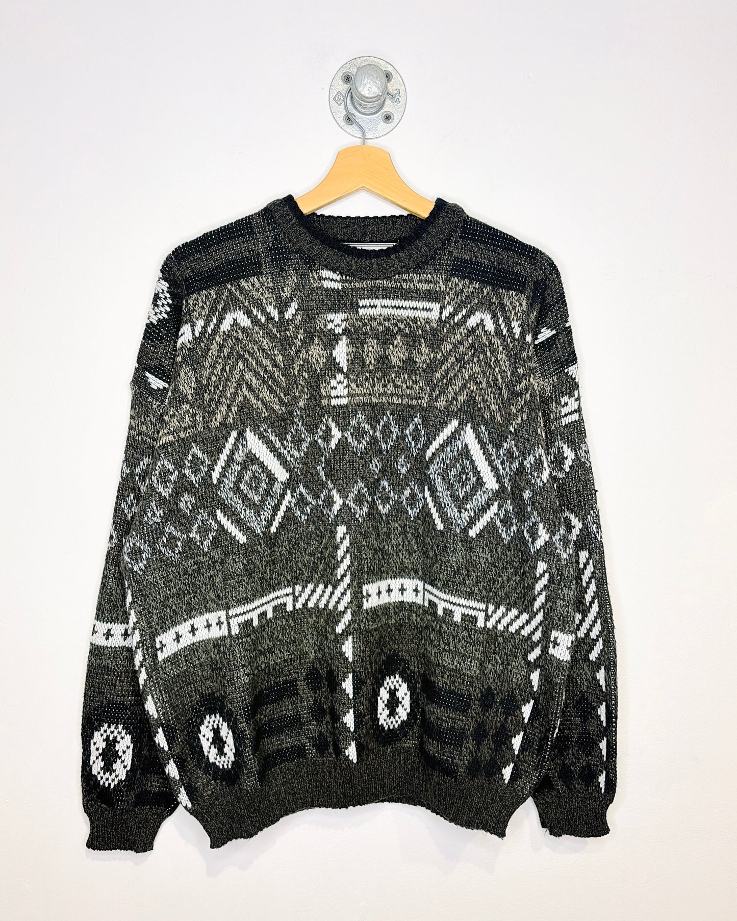 Vintage 90s Michael Gerald Abstract Knit Sweater