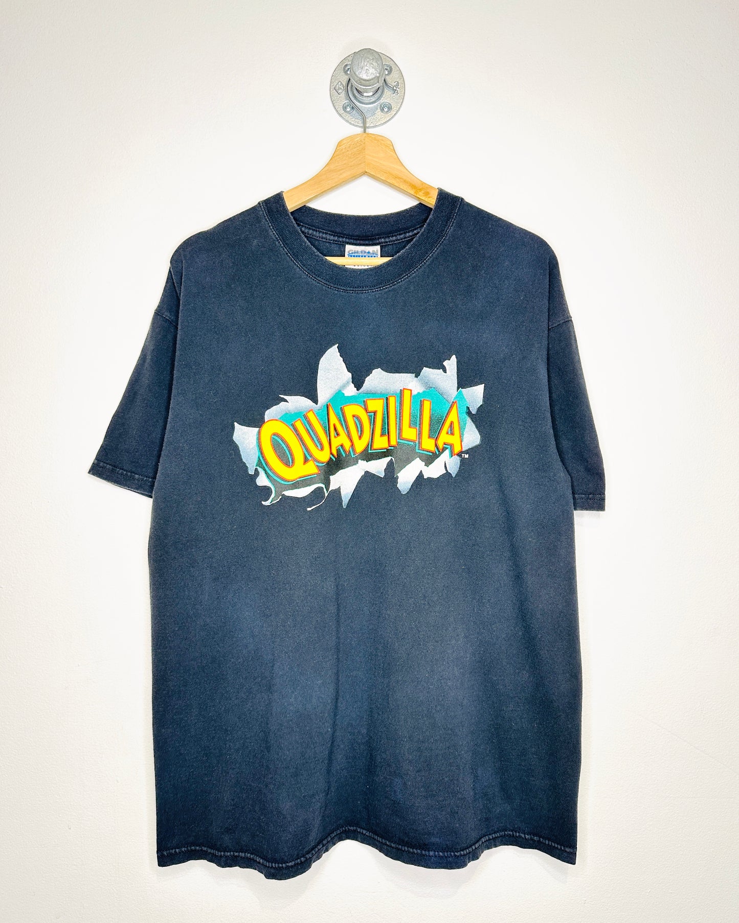 Vintage Quadzilla Turtle Beach Gaming Black Tee Shirt