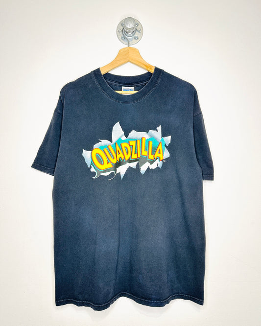 Vintage Quadzilla Turtle Beach Gaming Black Tee Shirt