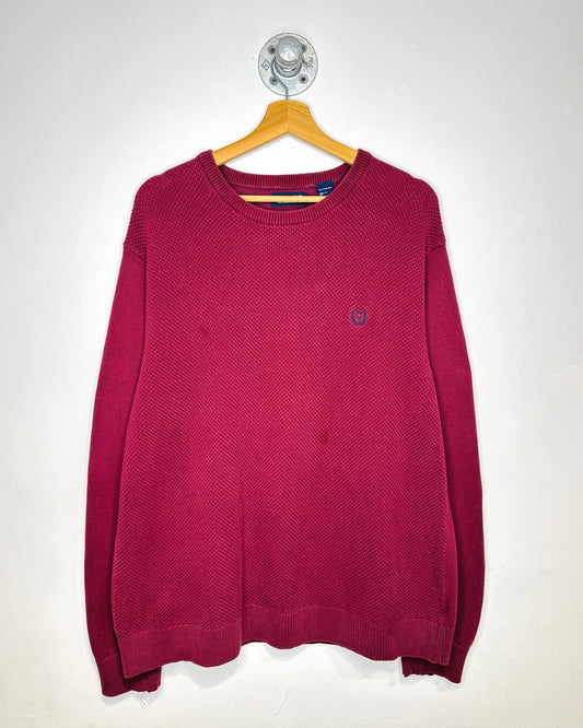 2000s Chaps Ralph Lauren Textured Maroon Sweater