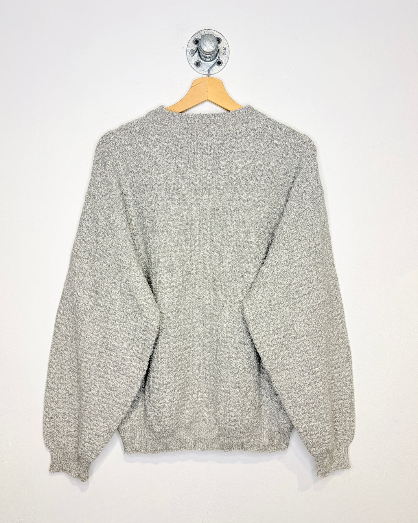 Vintage 90s Trader Bay Grey Textured Sweater