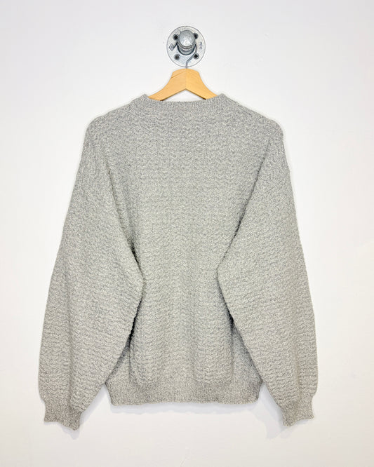 Vintage 90s Trader Bay Grey Textured Sweater