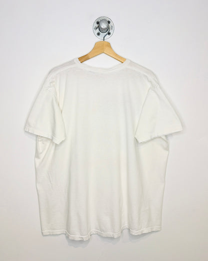 Vintage 2000s Sprint To The Finish Line Track And Field White Tee Shirt