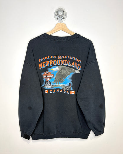2008 Harley Davidson Newfoundland Black Crewneck Sweatshirt