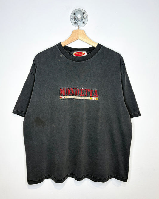 Vintage 90s Mondetta Off Shore Faded Black Tee Shirt