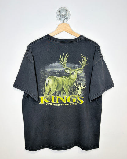 Vintage 2000s Kings “It’s Good To Be King” Faded Black Tee Shirt