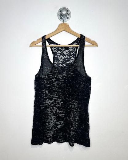 2000s Women’s Le Chateau Black & Grey Tank Top