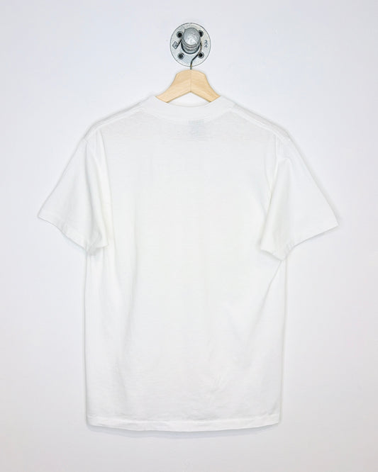 Vintage 1990 Jump Em Pump Em Dump Em White Tee Shirt