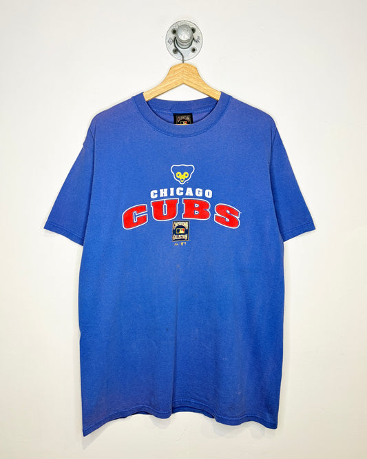 Vintage Chicago Cubs Cooperstown Collection Faded Blue Tee Shirt