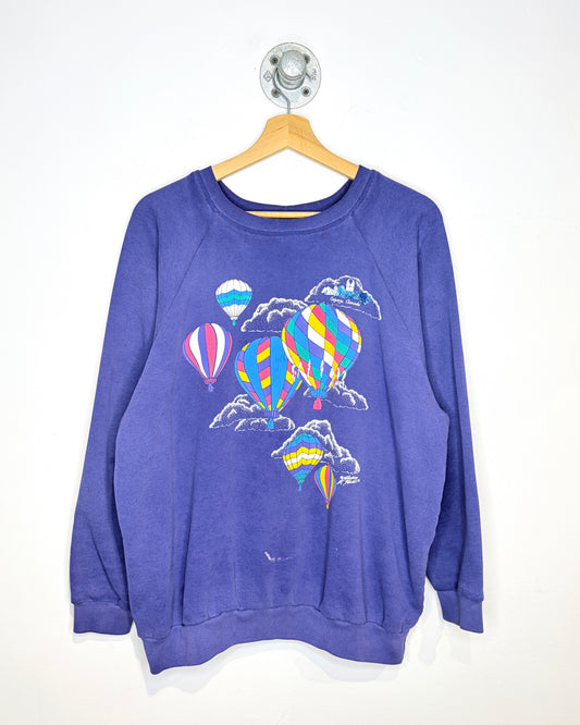 Vintage 1990s Calgary Alberta Balloons “Barney Purple” Crewneck Sweatshirt