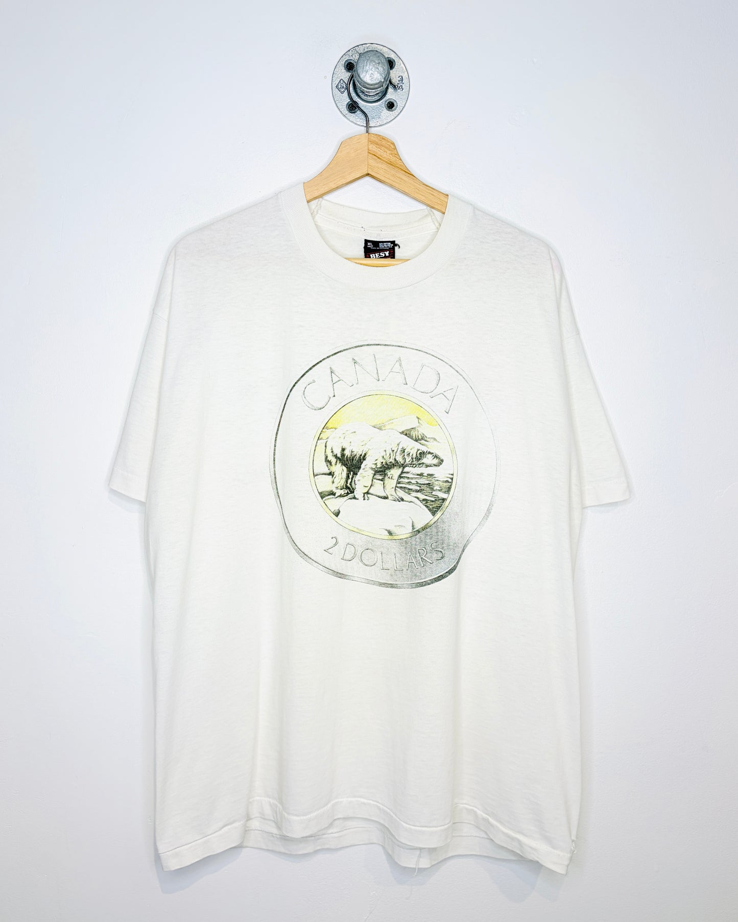 Vintage 1990s Two Dollars Tonnie White Graphic Tee Shirt