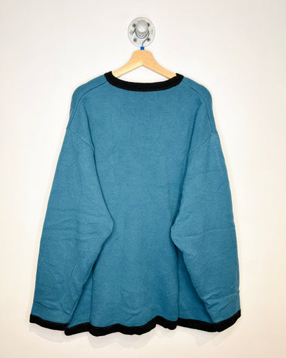 Vintage 1990s Rocawear Blue And Black Reversible Sweater