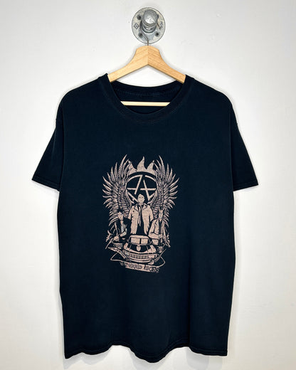 2000s Supernatural “Carry On My Wayward Sons” Black Tee Shirt