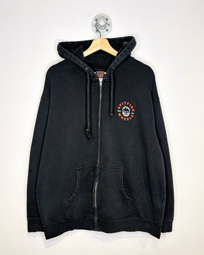 2000s Spitfire Wheels Black Zip Up Skate Hoodie