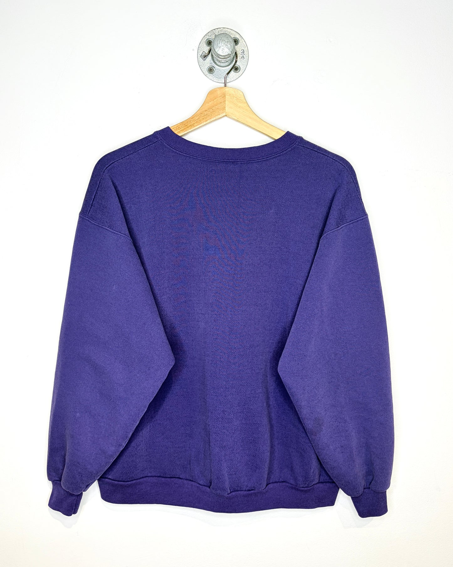 Vintage 90s Morning Sun Flowers Purple Crewneck Sweatshirt