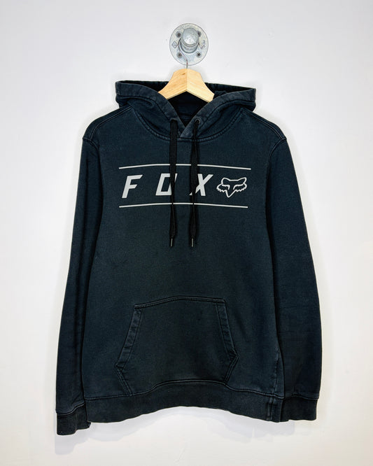 2000s Fox Racing Faded Black Hoodie
