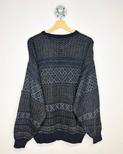 Vintage 90s/00s Van Heusen Navy Knit Sweater