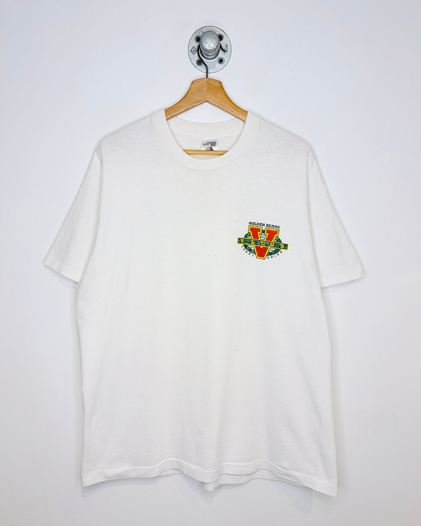 Vintage 90s Vitus Sport Drink University Of Alberta White Tee Shirt