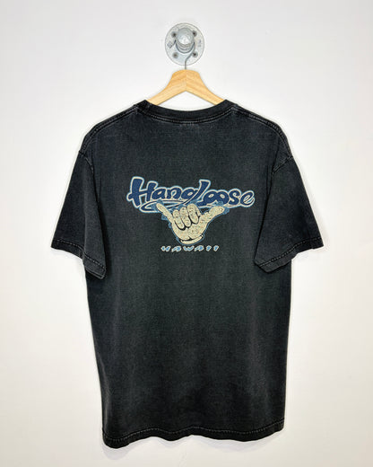Vintage Hang Loose Hawaii Faded Black Tee Shirt