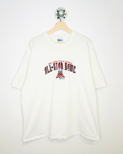 Vintage 1997 Cleveland Baseball All Star Game White Tee Shirt