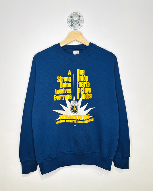 Vintage 90s Union Of Teamsters Navy Blue Crewneck Sweatshirt