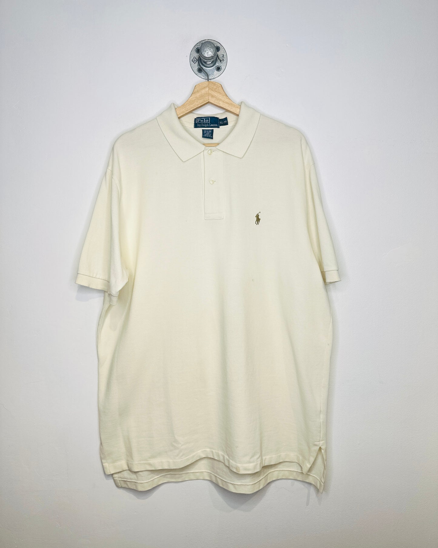 Ralph Lauren Two Button Cream Polo Shirt
