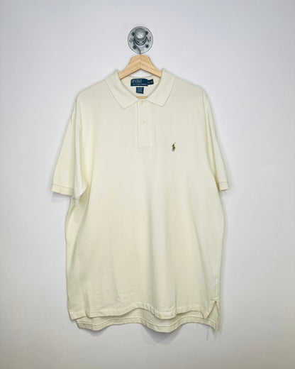 Ralph Lauren Two Button Cream Polo Shirt